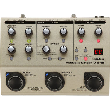 Procesador Boss Ve-8 De Efecto Para Voz Y Guitarra